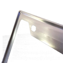 OEM Silver Anodized CNC Machined 6061 T6 Billet Aluminum License Plate Frame